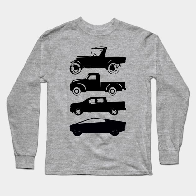 The Evolution of the Pickup Truck Long Sleeve T-Shirt by jon.jbm@gmail.com